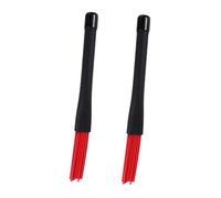 Milisten 1 Paire Brosse à Tambour Rétractable Nylon Rouge Accessoire de Batterie Jazz Durable et Flexible pour Batteurs Débutants et