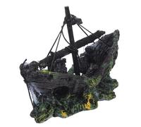Milisten 1 Pc Aquarium Bateau Pirate Naufrage Bateau Pirate Aquarium Creux bâteau Pirate Aquarium décoration Aquarium Pirate décor d'épave d'aquarium Grotte de Poissons de réservoir résine