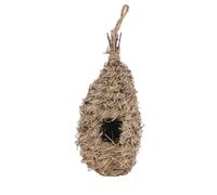 Milisten 1 Pc Nid D'oiseau Ovale Fenêtre Oiseau Mangeoire à Oiseaux Oiseau Décoratif Mangeoires pour Oiseaux Récipient Simple Perroquets Cage Nids Cabane Herbe De Montagne Yellow