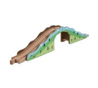 Milisten 1 Pièce Accessoires de Piste Jouets de Pont de Voie ferrée Accessoire de Train en Vrac pour Enfants Pont de la Voie ferrée pour Enfants Train forêt Pont en Bois Vert