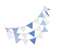 Milisten 1 pièce Bannière Décorative Coton Bleu et Blanc pour Mariage et Anniversaire pour Événements Festifs Décoration de Fête et Arrière Plan