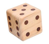 Milisten 1 pièce Dés Bois Gros Dés Décoratifs pour Jeux de Société Activités Scolaires Fêtes et Bars Bois Lourd avec Points Lisibles
