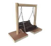 Milisten 1 Pièce hamac cobaye pour Chien Animal de Compagnie volière créature mâche Accessoires Cage Hamster Jouer balançoires Perroquet Oiseau Suspendu balançoire en Bois