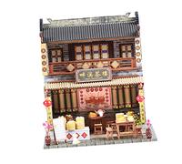 Milisten 1 Pièce Maison Miniature DIY Chinoise à Assembler Modèle de Maison Éducatif pour Kit de Décoration et