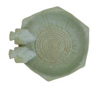 Milisten 1 Pièce Mangeoire pour Les Oiseaux Creux Cage Perruche Usine Fontaine Solaire pour Bain d'oiseaux Mangeoire à Fruits Pot Grenouille Verser à Oiseaux Vert Céramique Green