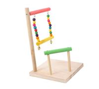 Milisten 1 Pièce Oiseau perchés de Perroquet Copain Plateforme se percher Jouets de meulage de Perroquet Jouets à mâcher pour Oiseaux en Bois Grand Perroquet