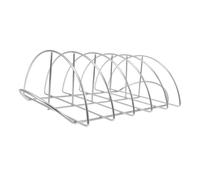 Milisten 1 Pièce Support de à Côtes Acier Inoxydable pour Barbecue Outil et Pratique pour Cuisson Plein Air pour Viandes et Ribs Équipement de Jardin BBQ