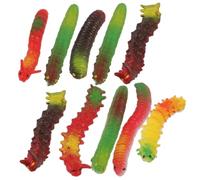 Milisten 10 Chenilles Simulées Réalistes Multicolores, Jouets D’Animaux pour Garçon et Filles, Accessoires de Farce Amusants, Lot de 10 Pièces, pour Jeux Éducatifs et Couleur Aléatoire