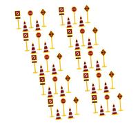 Milisten 10 Ensembles Lot Panneaux de Signalisation Routière Jouets Éducatifs pour Garçon Fille Modèles de Signalisation Urbaine Jeu de Rôle Sécurité Routière