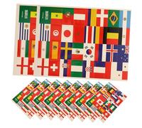 Milisten 10 Feuilles Drapeau Stickers Autocollants Pour Drapeau Du Monde Stickers Équipe Couleur Pays Soirée De Football Faire La Fête National Patriotique Enfants Pvc Auto-adhésif
