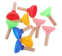 Milisten 10 Pièces Accessoires à Piston Accessoire de Ventouse Piston de Toilette drôle Mini de Toilette Accessoire de Piston de Magicien drôle de Piston Bois