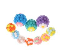 Milisten 10 pièces Balles de Jeu pour Chat avec Cloche Douce Colorée pour Interactif à Mâcher pour Petits Chiens et Dintérieur