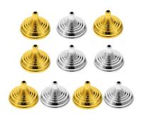 Milisten 10 pièces Bases de Drapeaux de Table de Supports Universels Or et Stables et pour Décorations de Bureau et Événements