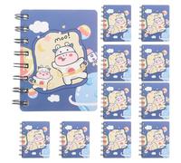 Milisten 10 Pièces Bloc-notes à Spirale Vache Dessinée, Portable | Planification et Organisation, Cases Visuelles, Signet Inclus, pour Étudiants, Listes, Croquis et Bureau