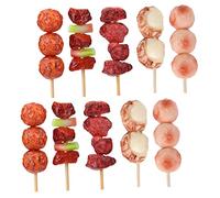 Milisten 10 pièces Brochettes Barbecue Éducatif Modèle Faux Grill pour Cuisine Extérieure Garçon Fille Décoration Jeu de Rôle Cuisine Garçon Fille