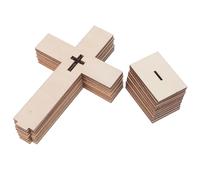 Milisten 10 Pièces Croix Décorative en Bois Artisanale, Forme Délicate | Bois Beige, Style Discret, Facile à Ranger, pour École et Étude, Décoration Croix
