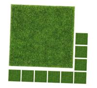 Milisten 10 pièces Gazon Artificiel Miniature Plaques de Pelouse Verte Synthétique pour Décoration Intérieure Extérieure Tapis de Simulation pour Micro Paysage et Aménagement Jardin