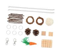 Milisten 10 pièces Jouets à Mâcher pour Hamsters Pins Jouets Résistants pour Rongeurs Accessoires de Jeu pour Animaux de Compagnie pour Développement des Compétences Protection des Meubles