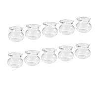 Milisten 10 Pièces Jouets Mini-Maison Mini-Aquarium De Petites Choses Mini Aquarium Maison Mini Décorations De Maison Petits Aquariums Mini Maison Transparent Un Verre