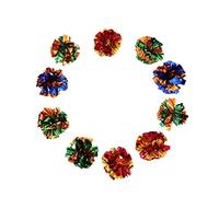 Milisten 10 pièces Kit de Balles Crinkle pour Jouets Interactifs Couleurs Aléatoires Stimulez et Intelligence de Votre Animal Couleur Aléatoire Couleur Aléatoire