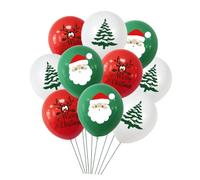 Milisten 10 Pièces Lot de Ballons Latex de Noël Réutilisables avec Motifs Père Noël Renne et Sapin Décoration Festive pour Fête et Banquet