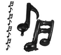 Milisten 10 pièces Lot de Ballons Note de Musique Gonflables Noir pour Décoration Fête Thème Musical Shower Party Ballons Festifs