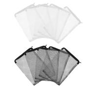 Milisten 10 Pièces Lot de Filet Filtrant Aquarium avec Fermeture Éclair Blanc et Noir Poche de Filtration pour Aquarium et Réservoir Poissons Entretien Facile et Filtration