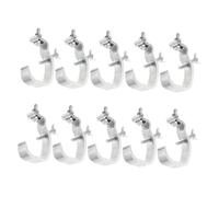 Milisten 10 pièces Lot de Pinces Truss Robustes pour Éclairage de Scène Crochets Argentés Compatibles avec Projecteurs à Tête Mobile Fixation Sûre pour Tubes Usage Dj et Performances