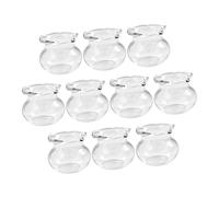 Milisten 10 Pièces Mini Aquarium Décoration de Maison Miniature pour DIY Accessoires de Scène Aquariums Vides pour Décor de Jardin et Bureau