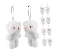 Milisten 10 pièces Mini Bear Keychains Set Jointed Plush Stuffed Animal Toys for Graduation Party Favors Cute Small Bears for DIY Craft and Shower Gifts
