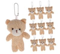 Milisten 10 pièces Mini Ours Peluche Pendentifs Doux Peluche Porte Clés Décoratifs pour Sac Accessoires DIY Confortables et