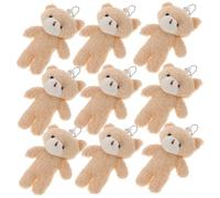 Milisten 10 pièces Mini Ours Peluche Porte Clés Suspendu à Lusure pour DIY Décoration Anniversaire Mariage Figurines Colorées et Compactes