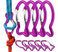 Milisten 10 pièces Mousquetons Aluminium Forme de Poisson Lot de Clips Ressort Colorés pour Randonnée Camping et Attaches de Clés