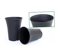 Milisten 10 Pièces Pots à Plastique Rond Petits Pots de Fleurs pour Décoration Maison Bureau ou Jardin Noir