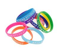 Milisten 10 Pièces Retour Aux Fournitures Scolaires Accueillir Fantaisie Encourager Faire La Fête Bracelet De Sport Étudiant Motivation Pour Les Enfants Groupe Bandes Étoile Gel De Silice