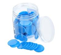 Milisten 100 Pièces Blank Petit Cercle jetons Faire la fête Couleur numéroté coloré Aide à l'enseignement des mathématiques de calcul pour Enfants compteurs de Classe Abdos Bleu