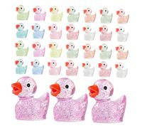 Milisten 100 Pièces Miniature Luminous Resin Ducks Glow in The Dark Small Animal Figures for Garden Aquarium Micro Landscape DIY Decorations