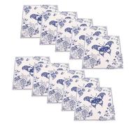 Milisten 100 Pièces Serviettes de Table Jetables à Motif Chinoiserie Bleu et Blanc, en Pâte de Bois, Élégantes et Portables, pour Fête D'anniversaire ou Thé L'après-midi