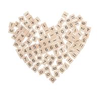 Milisten 100 pièces Tuiles Bois Chiffres et Symboles Éducatifs Montessori pour Compter Jouets Mathématiques de Calcul Matériel Pédagogique DIY pour Apprentissage et Activités Créatives