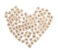 Milisten 100 pièces Tuiles Numériques Bois Éducatives pour Projets Mathématiques Jouets Éducatifs Calcul Montessori Blocs de Comptage Bois pour Apprentissage et Décoration