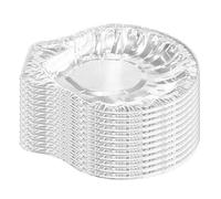 Milisten 100 Plateaux en Aluminium pour Coquilles D'huîtres, Plats Jetables de Coquille, Cuisson Rapide et Uniforme pour Barbecue, Service Fruits de Mer, Cuisson au Four, Ustensiles