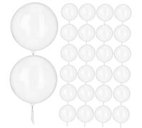 Milisten 100Pièces Ballons Bobo Transparents à Bulles Parfaits pour Décorations de Fête Anniversaire et Événements Matériau Tpu et Élastique
