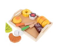 Milisten 11 pièces Jouets Alimentaires Bois pour Garçon Fille Cuisine de Pâtisserie Jouets de Jeu de Rôle Accessoires de Dînette pour Garçon Fille