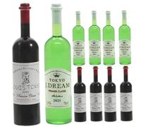 Milisten 12 Pièces Bouteilles Miniatures de Vin de Accessoires pour Maison Miniature Décoration Réaliste pour Micro Paysage et Tiny House
