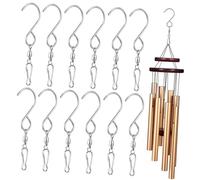 Milisten 12 Pièces crochet pivotant crochets pivotants pour éoliennes crochets pivotants en métal crochet de carillon éolien crochets rotatifs Acier inoxydable Silver