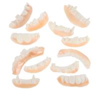 Milisten 12 pièces Fausses Dents Vampire Halloween Accessoires Cosplay Dentier pour Fête Déguisement Décor Effrayant pour Maison et Scène