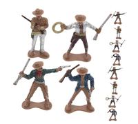 Milisten 12 pièces Figurines Cow-Boy Plastique pour Garçon Fille Miniatures Ouest Américain Colorées Jouets Éducatifs Historiques pour Jeu et Décoration Fête Western