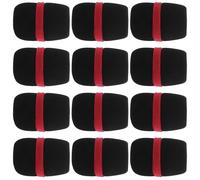 Milisten 12 pièces Lot de Protections Microphone Mousse pour Bruit Housses Anti-vent pour Performances Karaoké et Interviews Étui Protecteur Main
