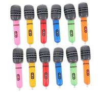 Milisten 12 Pièces Microphone Gonflable Pvc Pour Fête Accessoire Microphone Factice Pour Jeux De Rôle Et Cosplay
