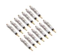 Milisten 12 pièces Noyaux de Valves Nickelé pour Pneus Tubeless Route et VTT Étanchéité Renforcée Remplacement Fuites Air